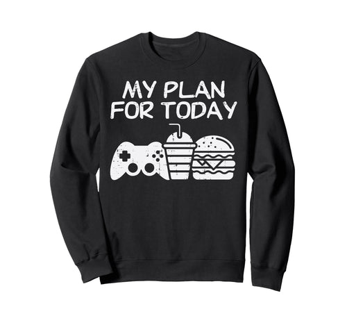 Plan Today Video Games Milk Tea Sweatshirt - Minimalist Print Men Women - T-Shirt, Sweatshirt, Hoodie