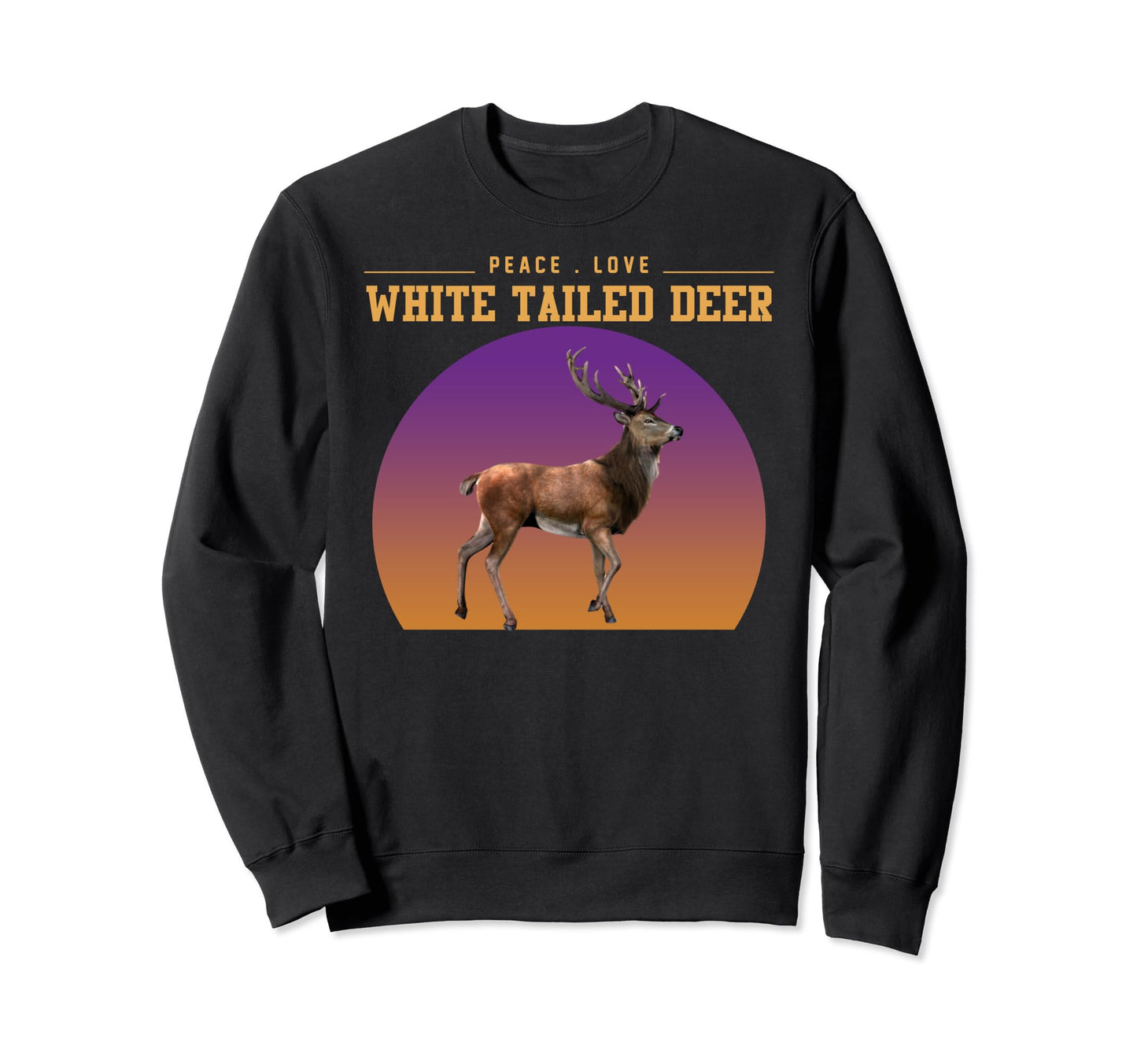 Wild Animal Peace Love White Sweatshirt - Casual Everyday Wear Unisex - T-Shirt, Sweatshirt, Hoodie