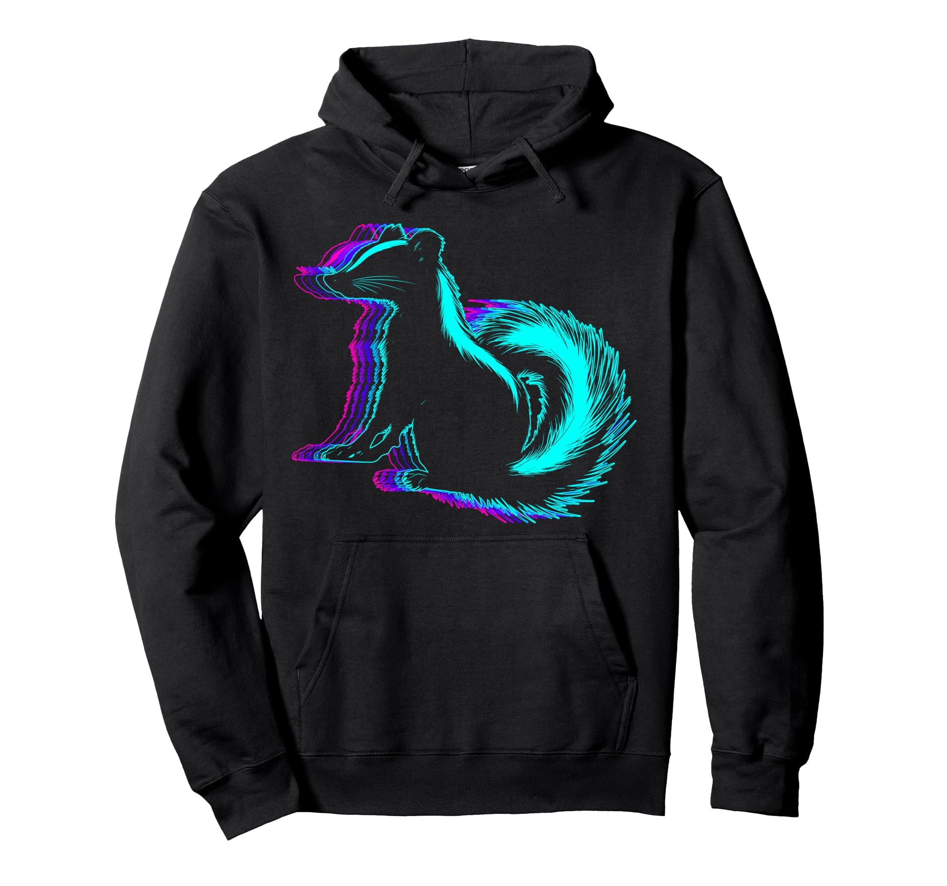 Skunk Animal Vaporwave Hoodie - Aesthetic Graphic Unisex - T-Shirt, Sweatshirt, Hoodie