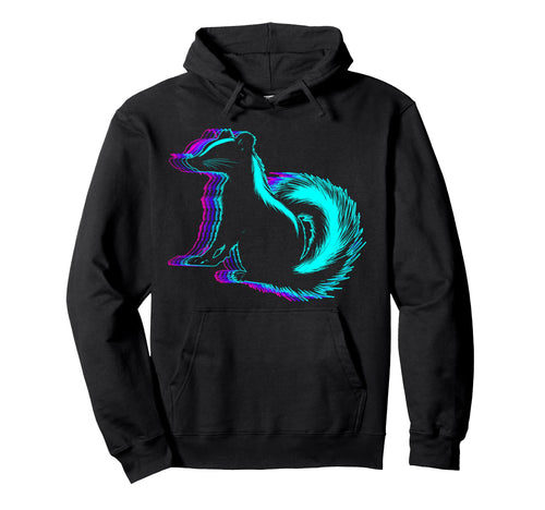 Skunk Animal Vaporwave Hoodie - Aesthetic Graphic Unisex - T-Shirt, Sweatshirt, Hoodie