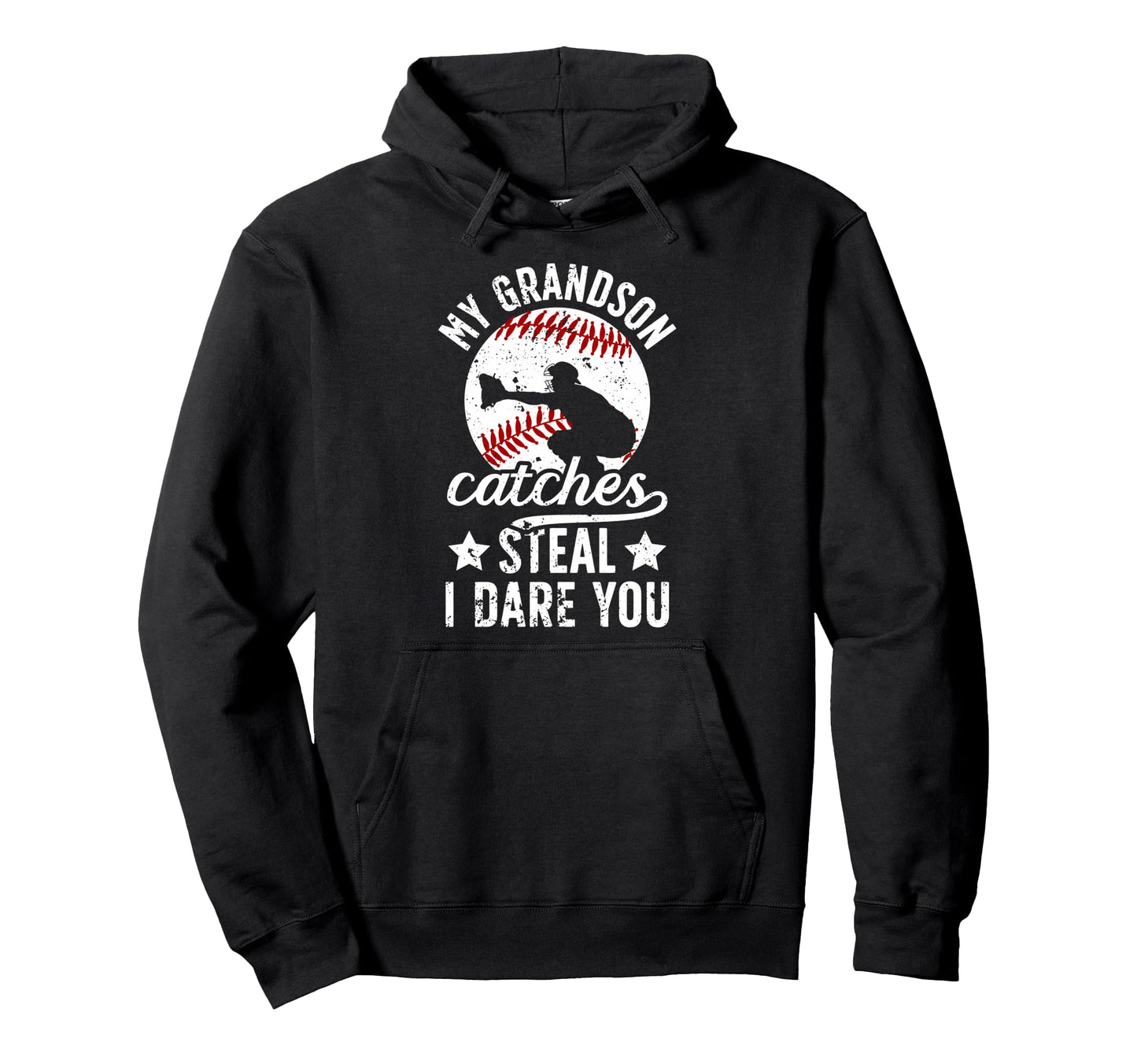 My Grandson Catches Baseball Catcher Hoodie - Unique Graphic Men Women - T-Shirt, Sweatshirt, Hoodie