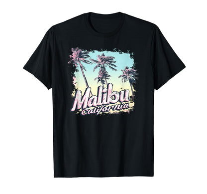 Malibu California Pastel Vaporwave T-Shirt - Fun Novelty Design Unisex - T-Shirt, Sweatshirt, Hoodie