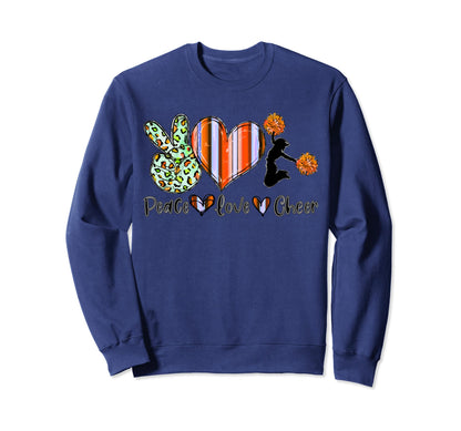 Peace Love Cheer Peace Love Cheer Sweatshirt - Fun Novelty Design Unisex - T-Shirt, Sweatshirt, Hoodie