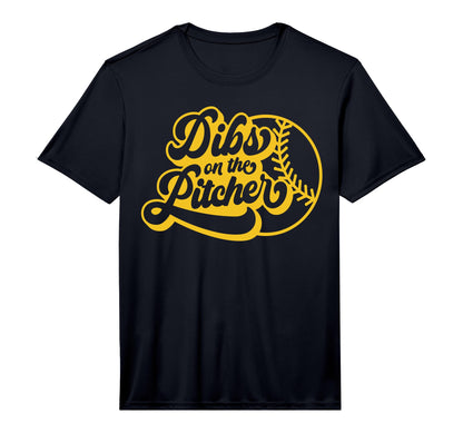 Mens Dibs Pitcher Softball Coach Funny T-Shirt - Minimalist Print Unisex - T-Shirt, Sweatshirt, Hoodie