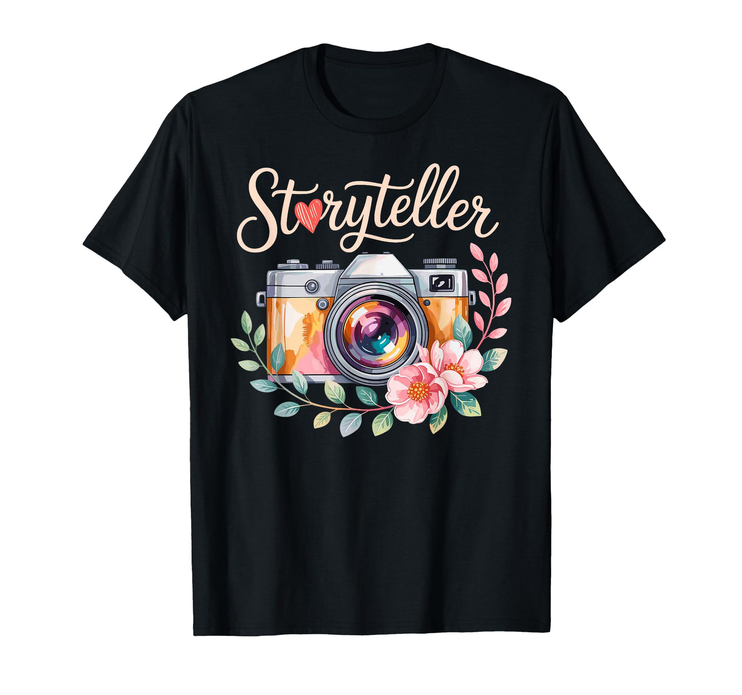 Photo Camera Flowers Storyteller T-Shirt - Novelty Apparel Unisex - T-Shirt, Sweatshirt, Hoodie