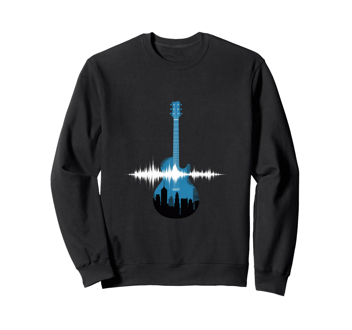Guitar Sound Wave Musician Sweatshirt - Streetwear Style for Adults - T-Shirt, Sweatshirt, Hoodie