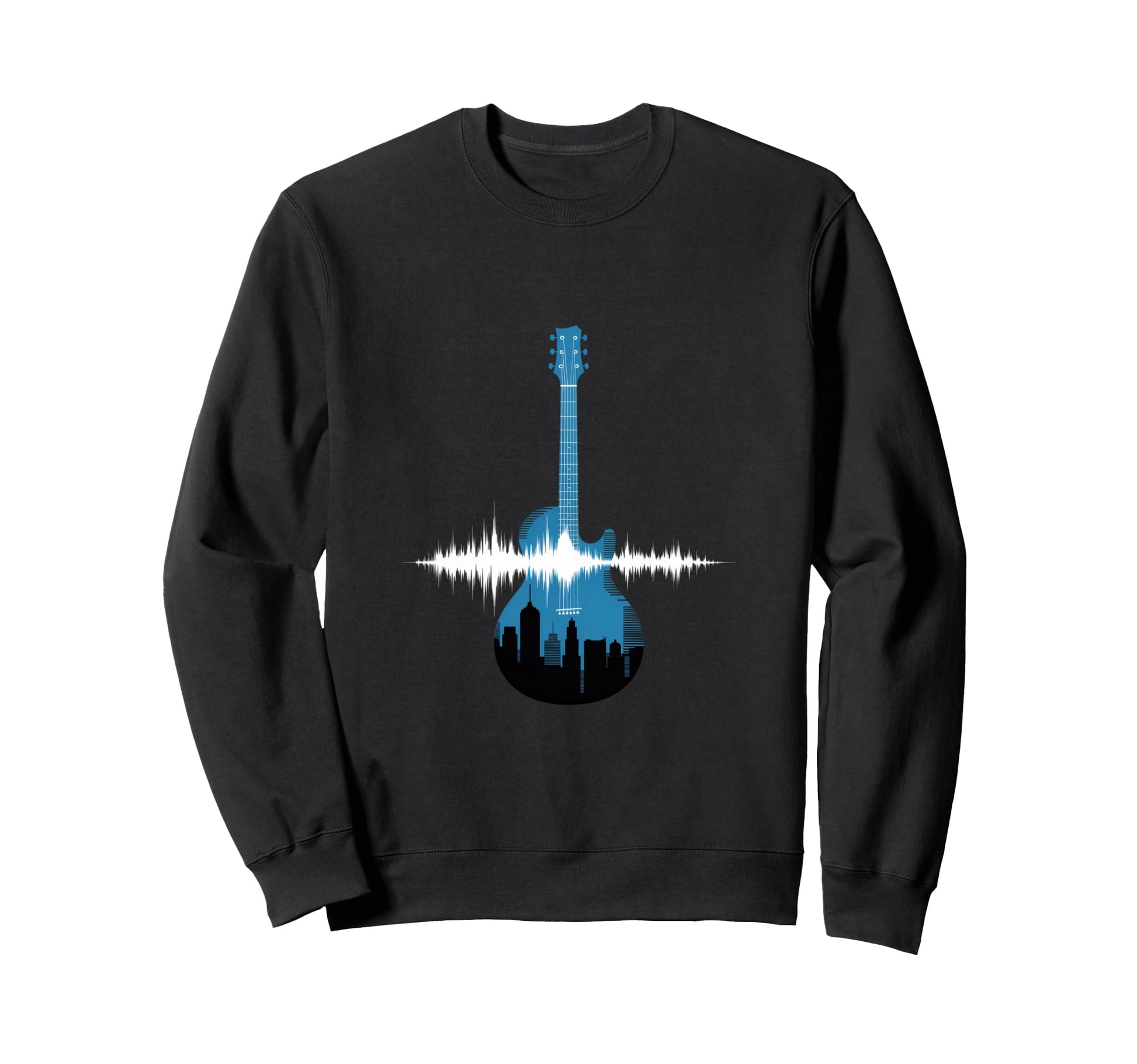 Guitar Sound Wave Musician Sweatshirt - Streetwear Style for Adults - T-Shirt, Sweatshirt, Hoodie