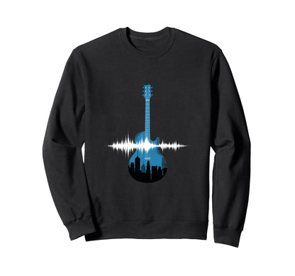 Guitar Sound Wave Musician Sweatshirt - Streetwear Style for Adults - T-Shirt, Sweatshirt, Hoodie
