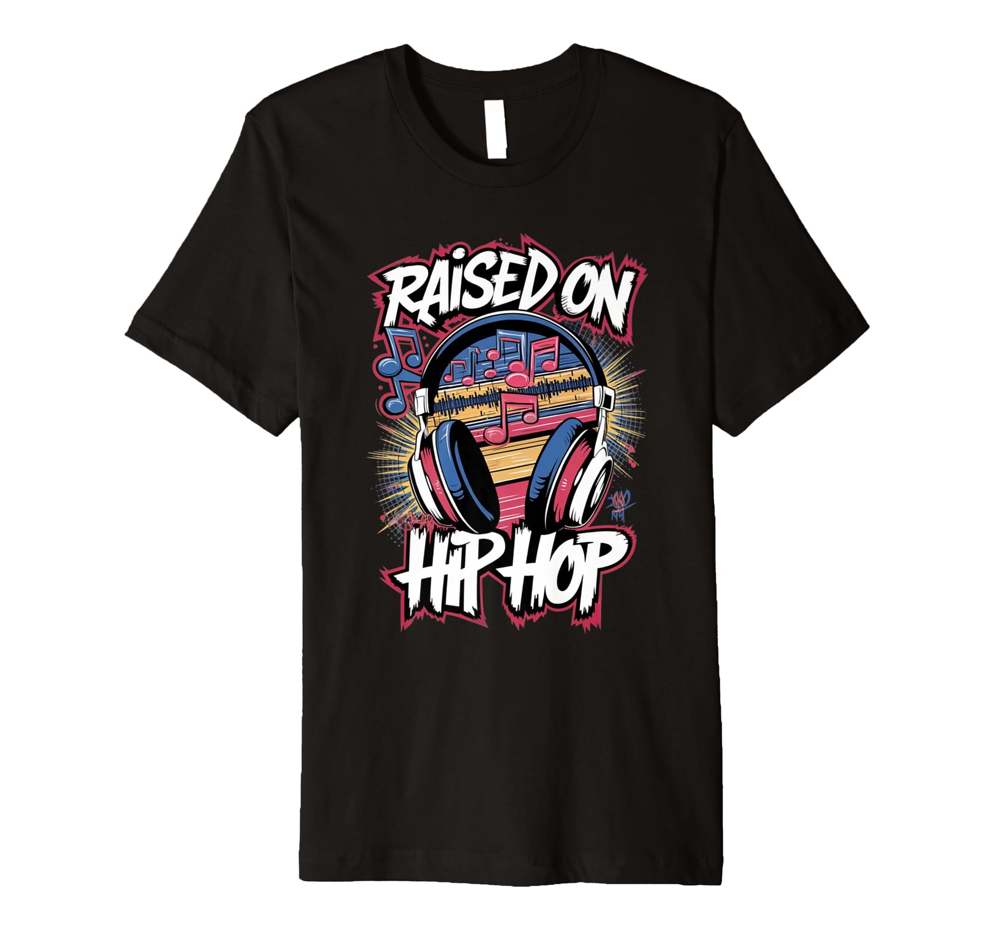 Raised Hip Hop Urban Dj Graffiti Old T-Shirt - Aesthetic Graphic Unisex - T-Shirt, Sweatshirt, Hoodie