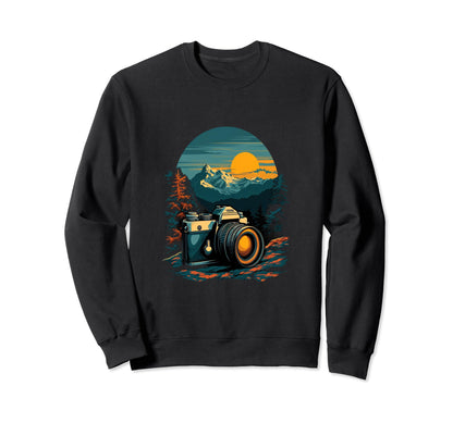 Photography Camera Mountain Nature Sweatshirt - Novelty Apparel Unisex - T-Shirt, Sweatshirt, Hoodie