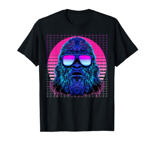 Bigfoot Sunglasses Sasquatch Vaporwave T-Shirt - Novelty Apparel Men Women - T-Shirt, Sweatshirt, Hoodie