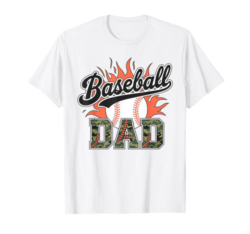 Camo Baseball Dad Camouflage Dad T-Shirt - Streetwear Style for Adults - T-Shirt, Sweatshirt, Hoodie