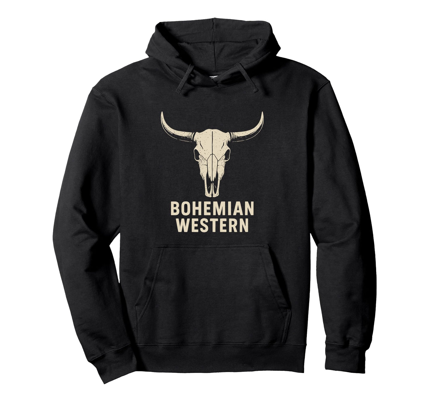 Bohemian Western Cow Skull Rustic Hoodie - Aesthetic Graphic Men Women - T-Shirt, Sweatshirt, Hoodie