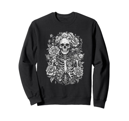 Skull Cat Skeleton Kitty Kitten Sweatshirt - Casual Everyday Wear Unisex - T-Shirt, Sweatshirt, Hoodie