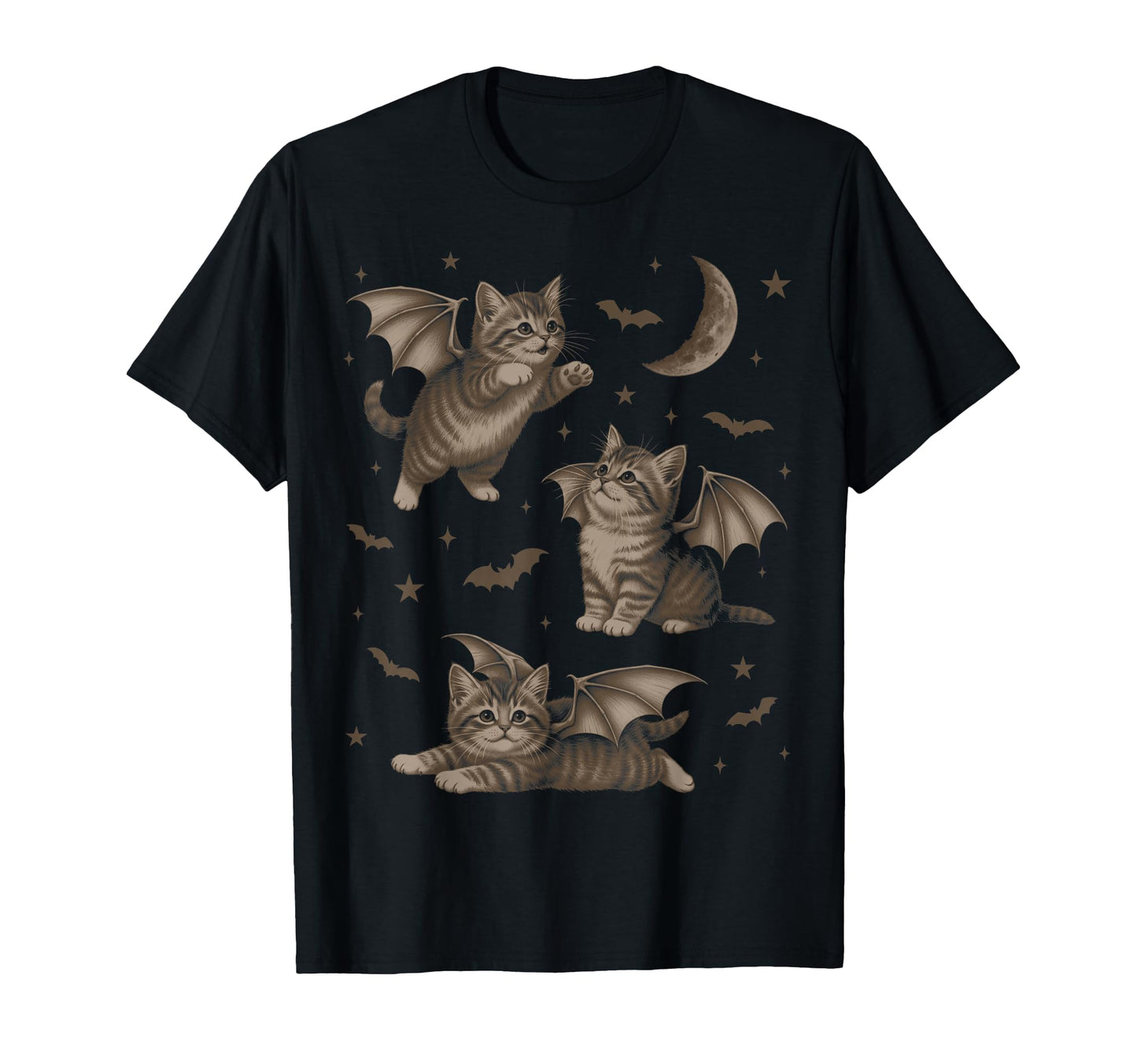 Cat Bat Wing 90S Halloween Fairycore T-Shirt - Unique Graphic Men Women - T-Shirt, Sweatshirt, Hoodie