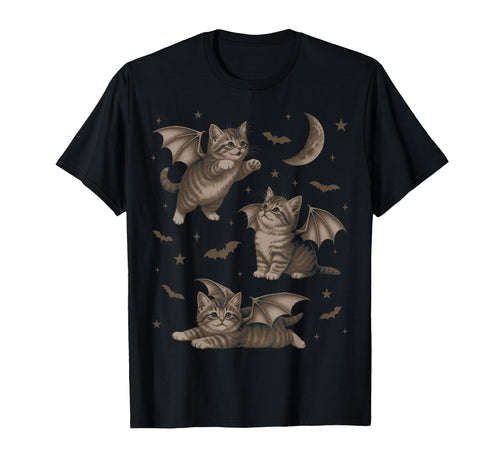 Cat Bat Wing 90S Halloween Fairycore T-Shirt - Unique Graphic Men Women - T-Shirt, Sweatshirt, Hoodie