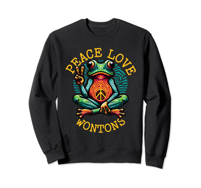 Peace Love Wontons Vibrant Sweatshirt - Casual Everyday Wear for Adults - T-Shirt, Sweatshirt, Hoodie