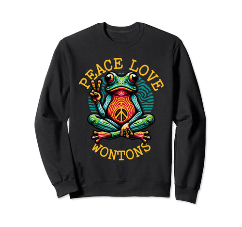Peace Love Wontons Vibrant Sweatshirt - Casual Everyday Wear for Adults - T-Shirt, Sweatshirt, Hoodie