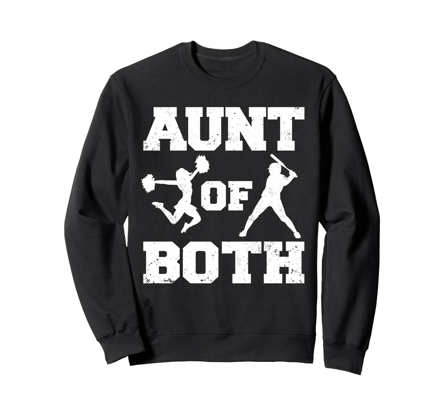 Aunt Both Cheer And Baseball Sweatshirt - Minimalist Print Unisex - T-Shirt, Sweatshirt, Hoodie