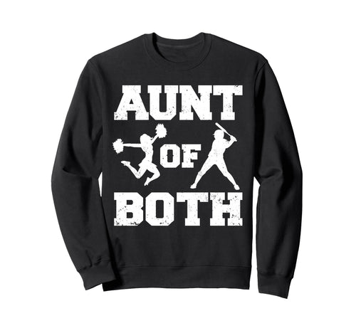 Aunt Both Cheer And Baseball Sweatshirt - Minimalist Print Unisex - T-Shirt, Sweatshirt, Hoodie