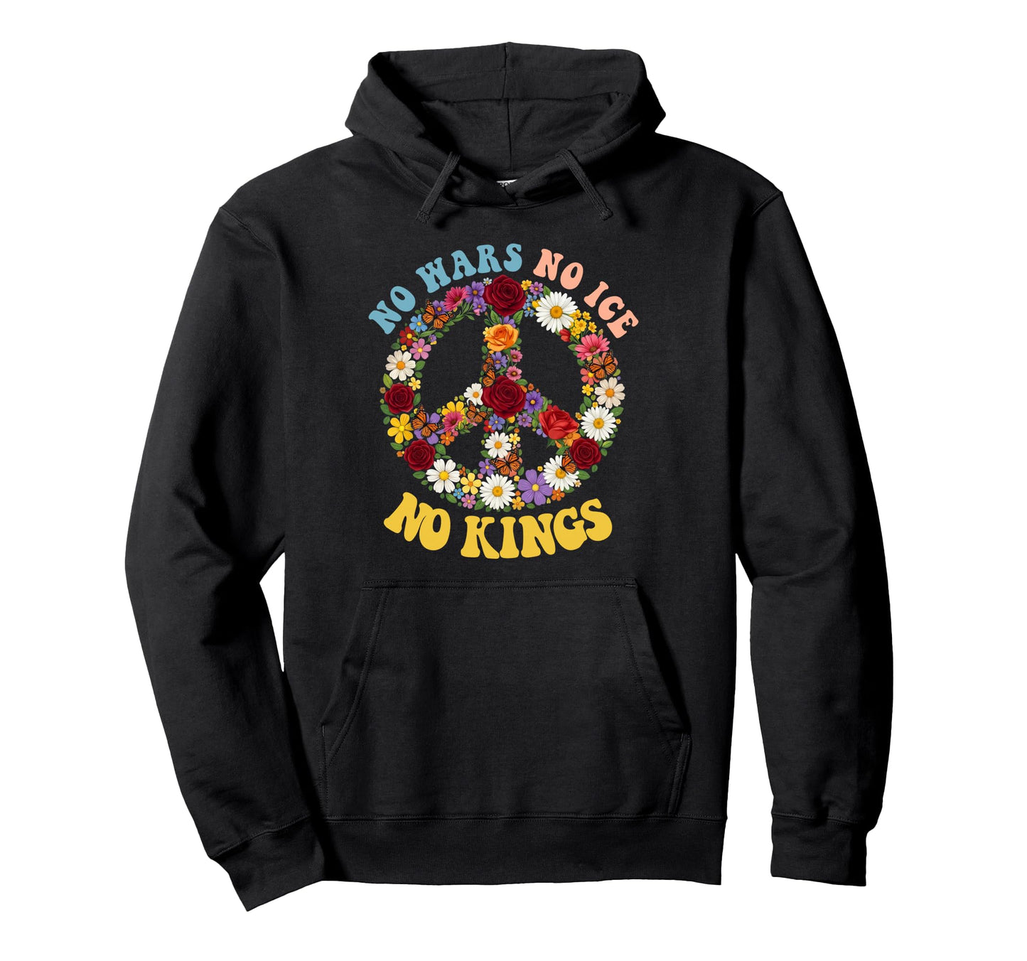 Boho Wildflower No Resist Anti Wars Abolish Hoodie - Unique Graphic Unisex - T-Shirt, Sweatshirt, Hoodie