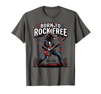 Born To Rock Free Guitar T-Shirt - Aesthetic Graphic for Adults - T-Shirt, Sweatshirt, Hoodie