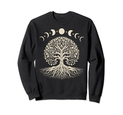 Tree Life Celestial Moon Phase Sweatshirt - Casual Everyday Wear for Adults - T-Shirt, Sweatshirt, Hoodie