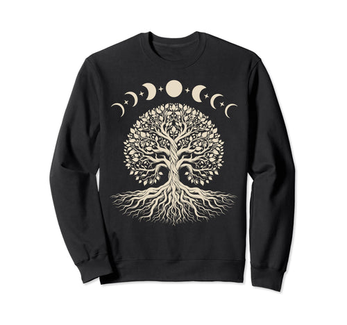 Tree Life Celestial Moon Phase Sweatshirt - Casual Everyday Wear for Adults - T-Shirt, Sweatshirt, Hoodie