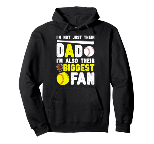 Their Biggest Fan Baseball Softball Hoodie - Minimalist Print for Adults - T-Shirt, Sweatshirt, Hoodie