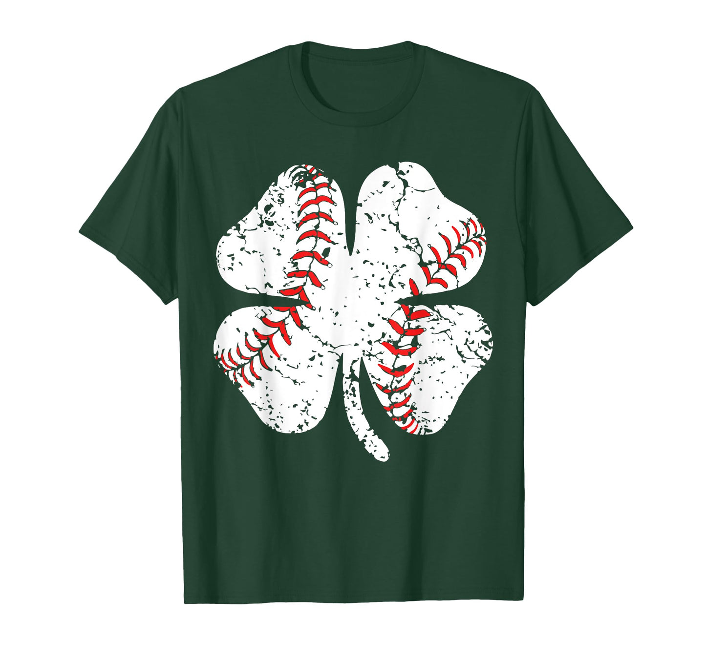 Baseball Shamrock St Patrick Day Teen T-Shirt - Trendy Graphic Unisex - T-Shirt, Sweatshirt, Hoodie