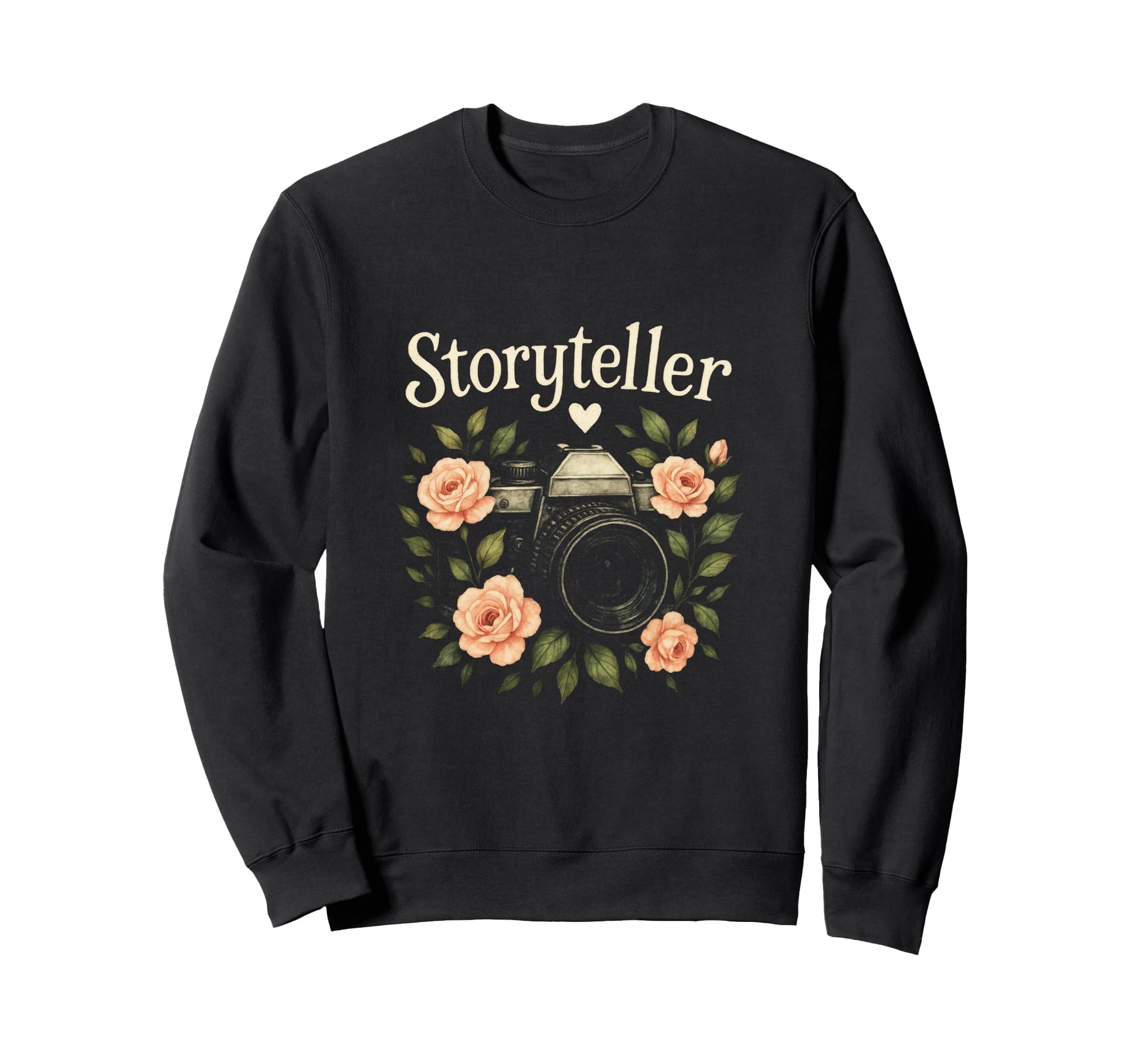 Storyteller Camera Floral Art Sweatshirt - Graphic Print Men Women - T-Shirt, Sweatshirt, Hoodie