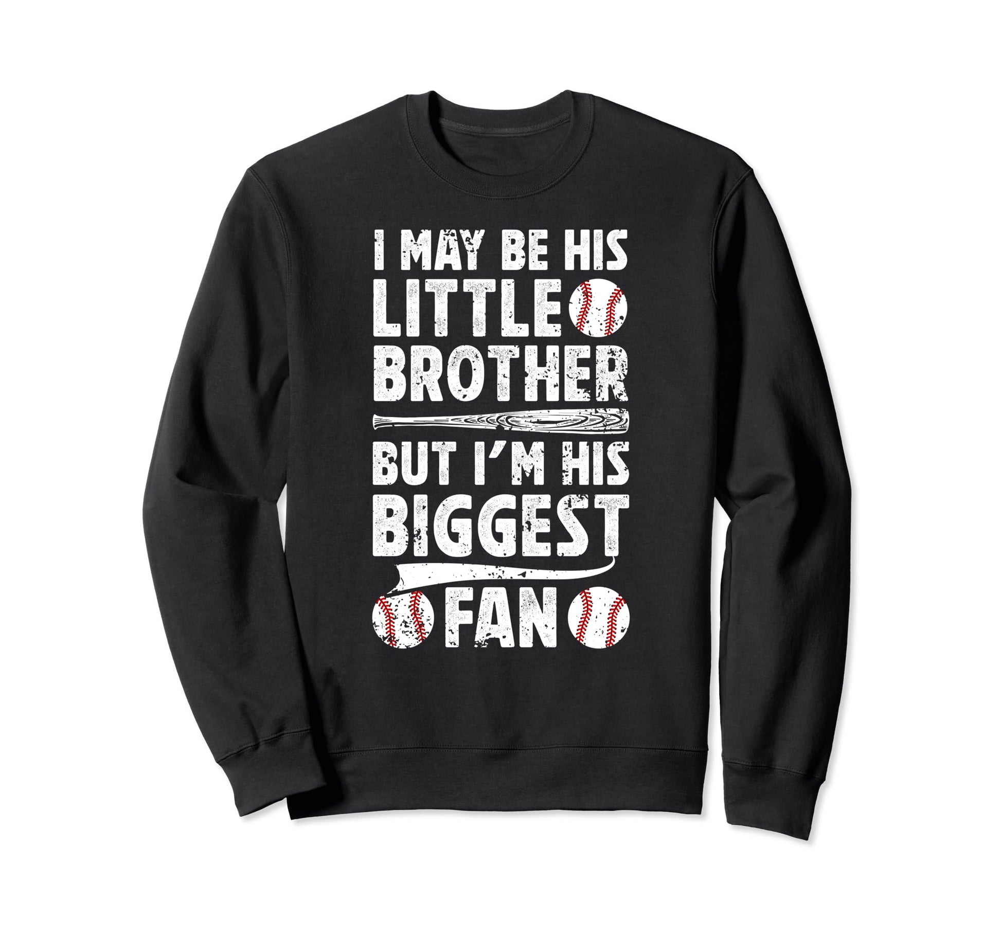 His Little Brother Baseball Brother Sweatshirt - Graphic Print Men Women - T-Shirt, Sweatshirt, Hoodie
