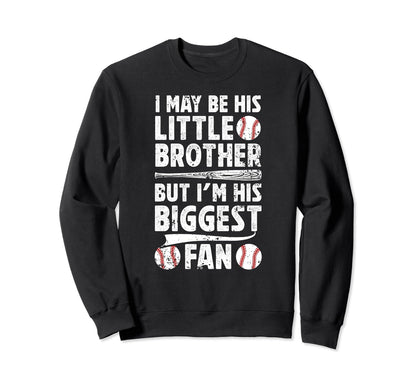 His Little Brother Baseball Brother Sweatshirt - Graphic Print Men Women - T-Shirt, Sweatshirt, Hoodie