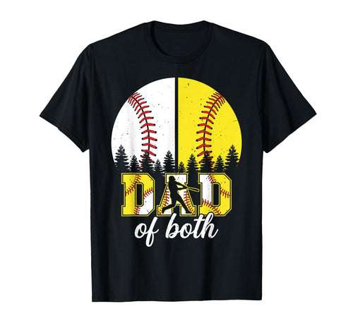 Dad Both Baseball Softball T-Shirt - Casual Everyday Wear for Adults - T-Shirt, Sweatshirt, Hoodie