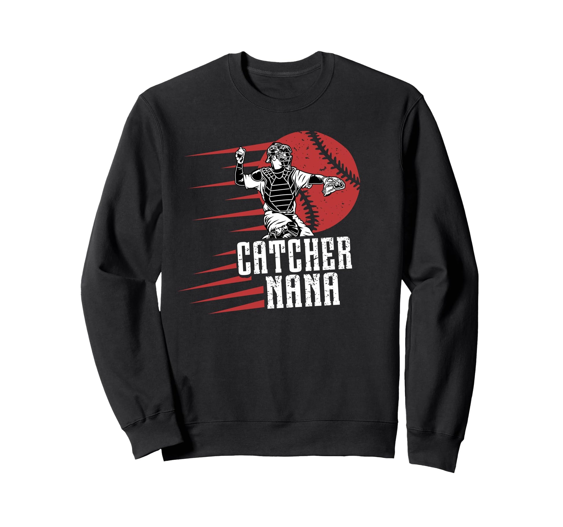 Baseball Catcher Nana Baseball Sweatshirt - Trendy Graphic for Adults - T-Shirt, Sweatshirt, Hoodie