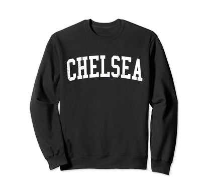 Chelsea Al Distressed White Varsity Sweatshirt - Streetwear Style Men Women - T-Shirt, Sweatshirt, Hoodie