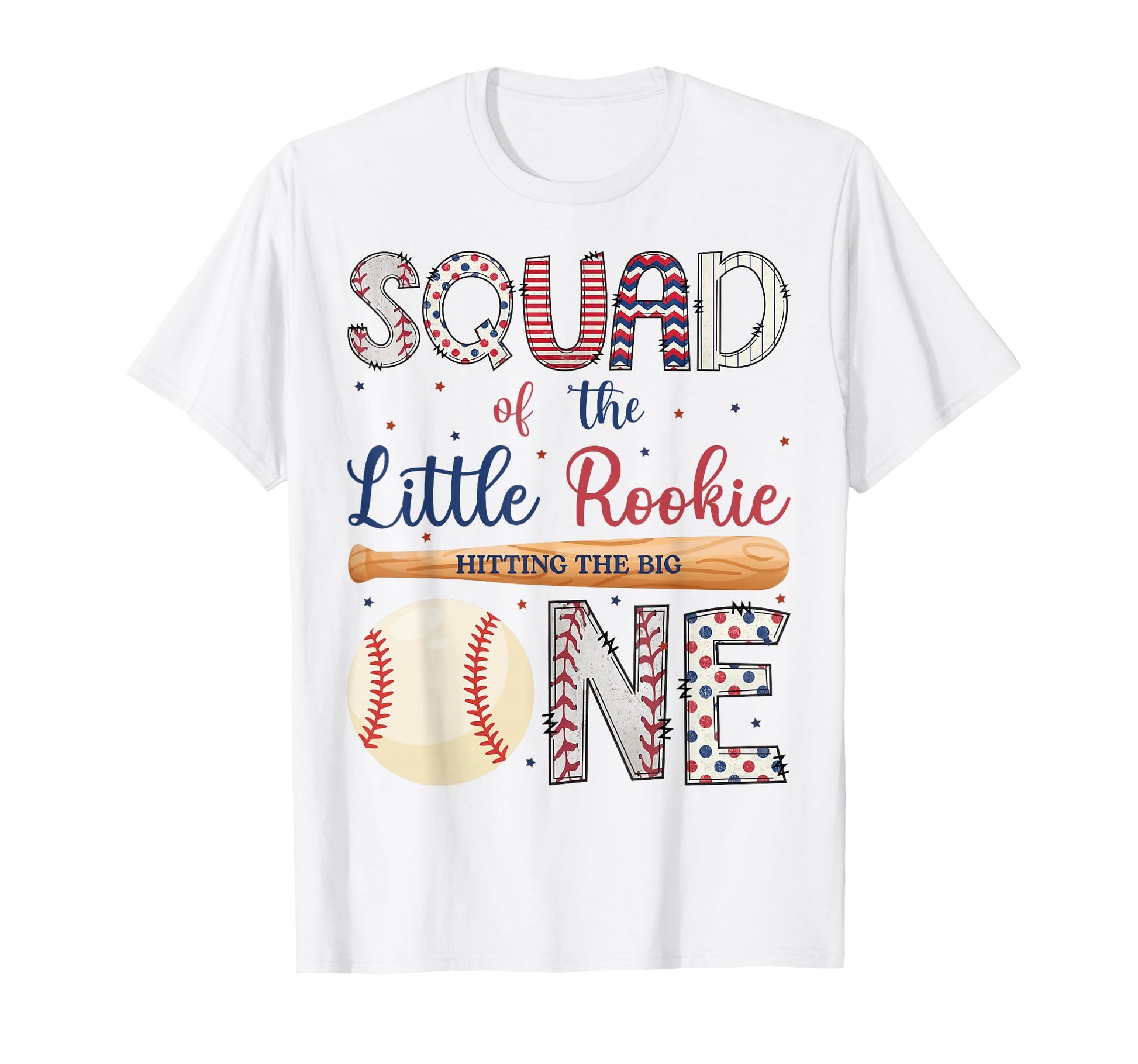 Squad One Little Rookie Baseball 1St T-Shirt - Custom Art Print for Adults - T-Shirt, Sweatshirt, Hoodie