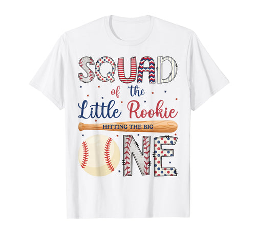 Squad One Little Rookie Baseball 1St T-Shirt - Custom Art Print for Adults - T-Shirt, Sweatshirt, Hoodie