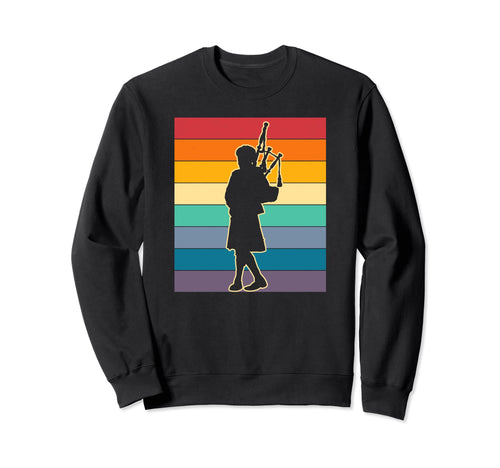 Bagpipes Distressed Rainbow Sweatshirt - Minimalist Print Men Women - T-Shirt, Sweatshirt, Hoodie