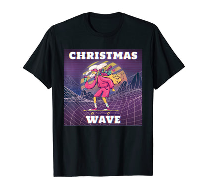 Hipster Santa Skating Vaporwave T-Shirt - Novelty Apparel for Adults - T-Shirt, Sweatshirt, Hoodie