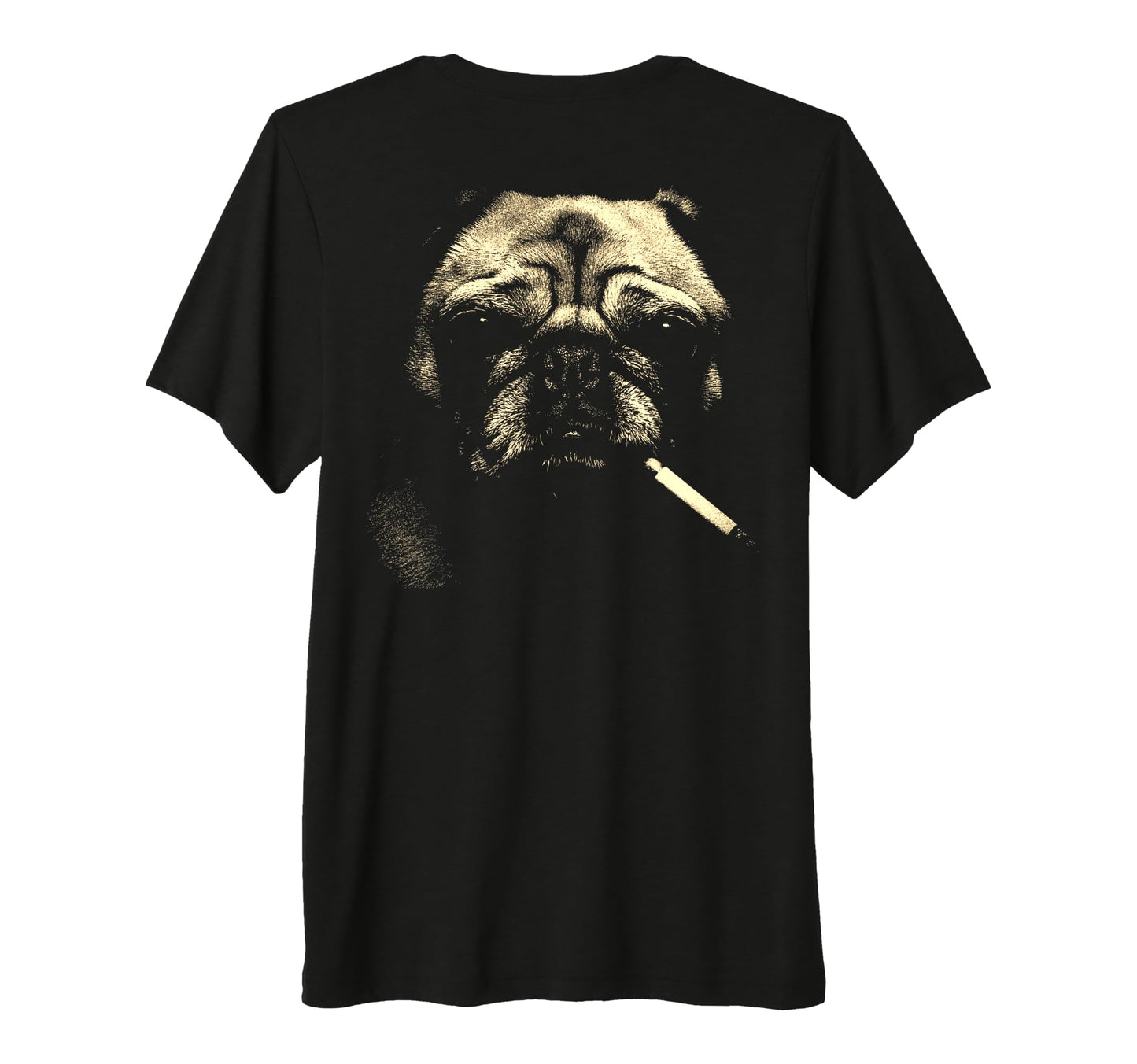 Pug Smoking Cigarette Grunge Meme T-Shirt - Aesthetic Graphic for Adults - T-Shirt, Sweatshirt, Hoodie