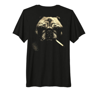 Pug Smoking Cigarette Grunge Meme T-Shirt - Aesthetic Graphic for Adults - T-Shirt, Sweatshirt, Hoodie