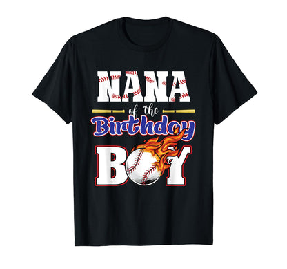 Nana Birthday Baseball Matching Family T-Shirt - Trendy Graphic Men Women - T-Shirt, Sweatshirt, Hoodie
