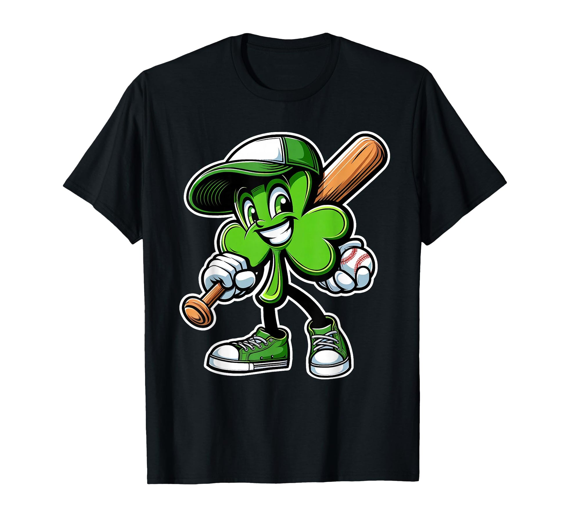 Dabbing Shamrock Baseball St T-Shirt - Custom Art Print for Adults - T-Shirt, Sweatshirt, Hoodie