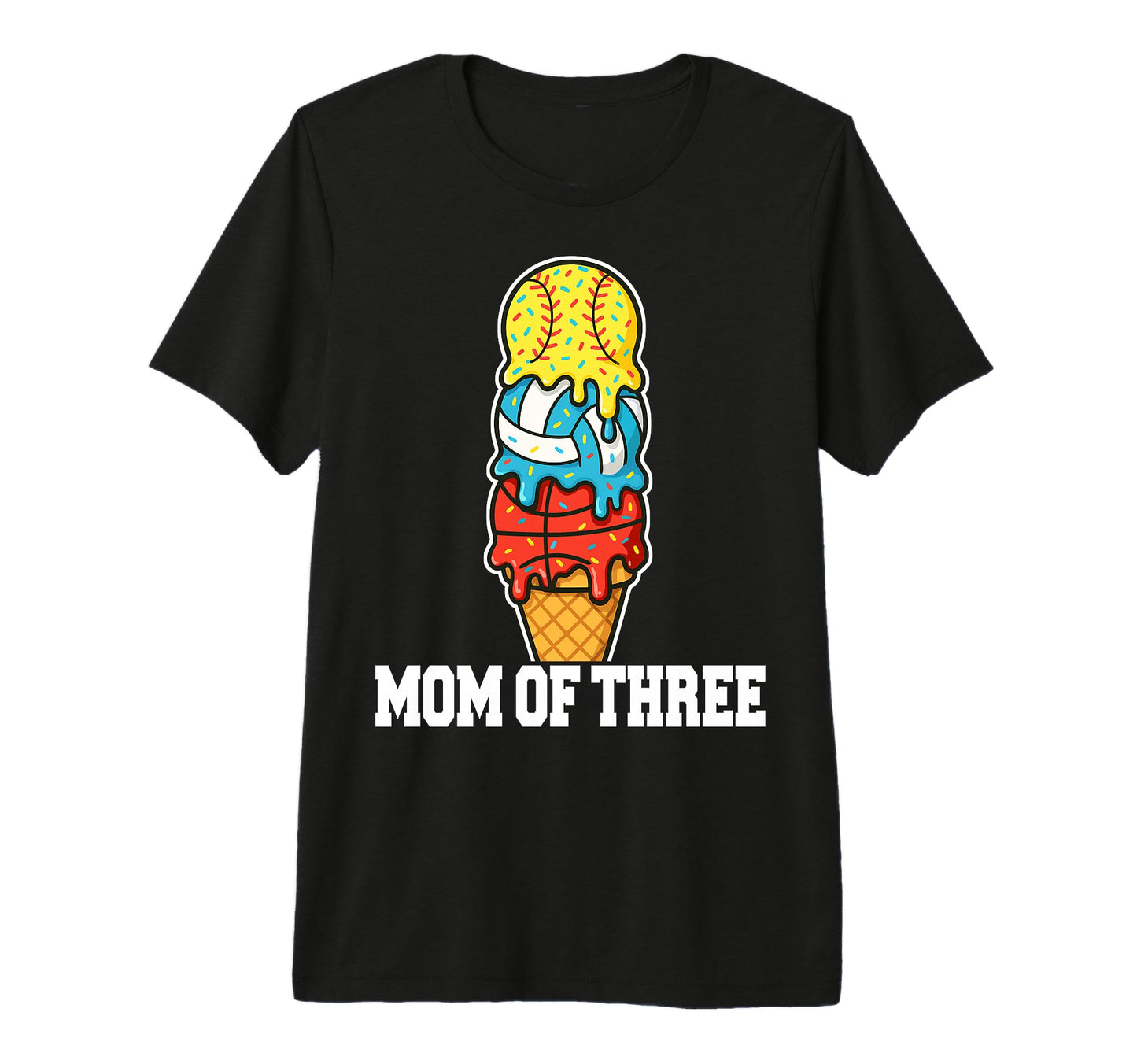 Softball Volleyball Basketball Mom Ice T-Shirt - Aesthetic Graphic Unisex - T-Shirt, Sweatshirt, Hoodie