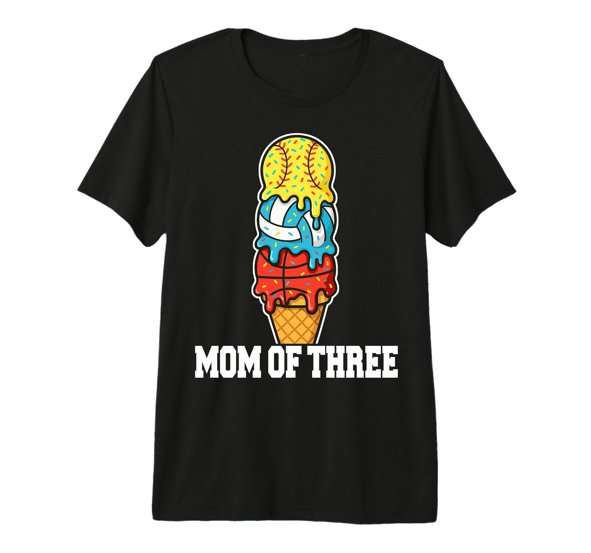 Softball Volleyball Basketball Mom Ice T-Shirt - Aesthetic Graphic Unisex - T-Shirt, Sweatshirt, Hoodie