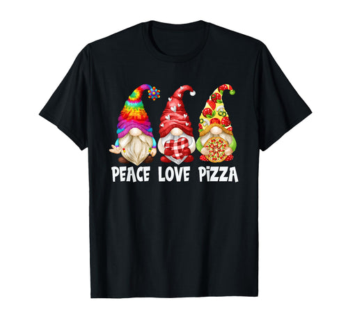 Funny Pizza Lover Hippie Gnome Peace T-Shirt - Aesthetic Graphic Men Women - T-Shirt, Sweatshirt, Hoodie