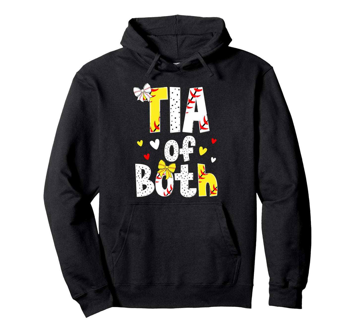 Tia Both Proud Softball Baseball Tia Hoodie - Trendy Graphic for Adults - T-Shirt, Sweatshirt, Hoodie