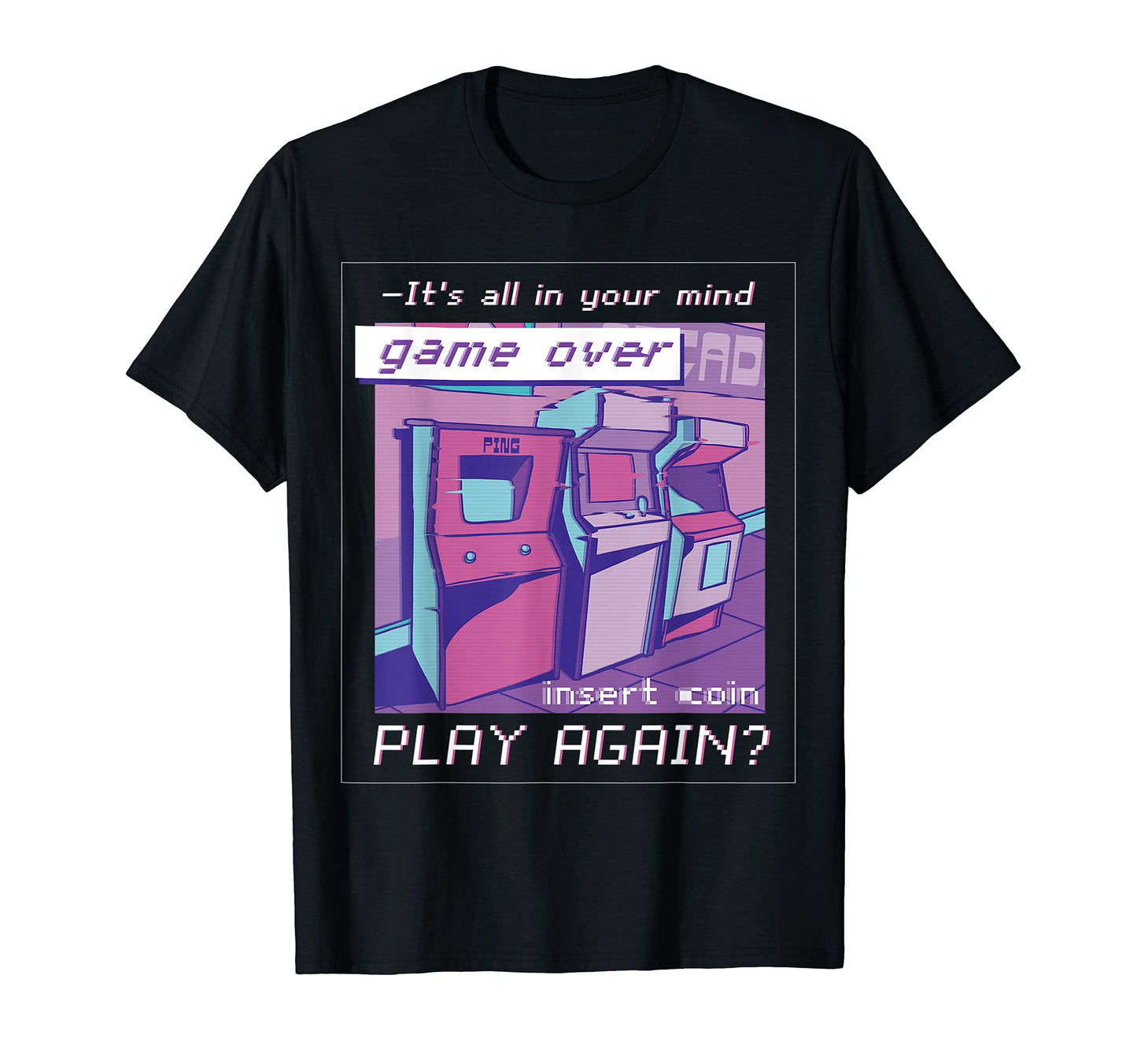Game Arcade Vaporwave Japanese Anime T-Shirt - Novelty Apparel Men Women - T-Shirt, Sweatshirt, Hoodie