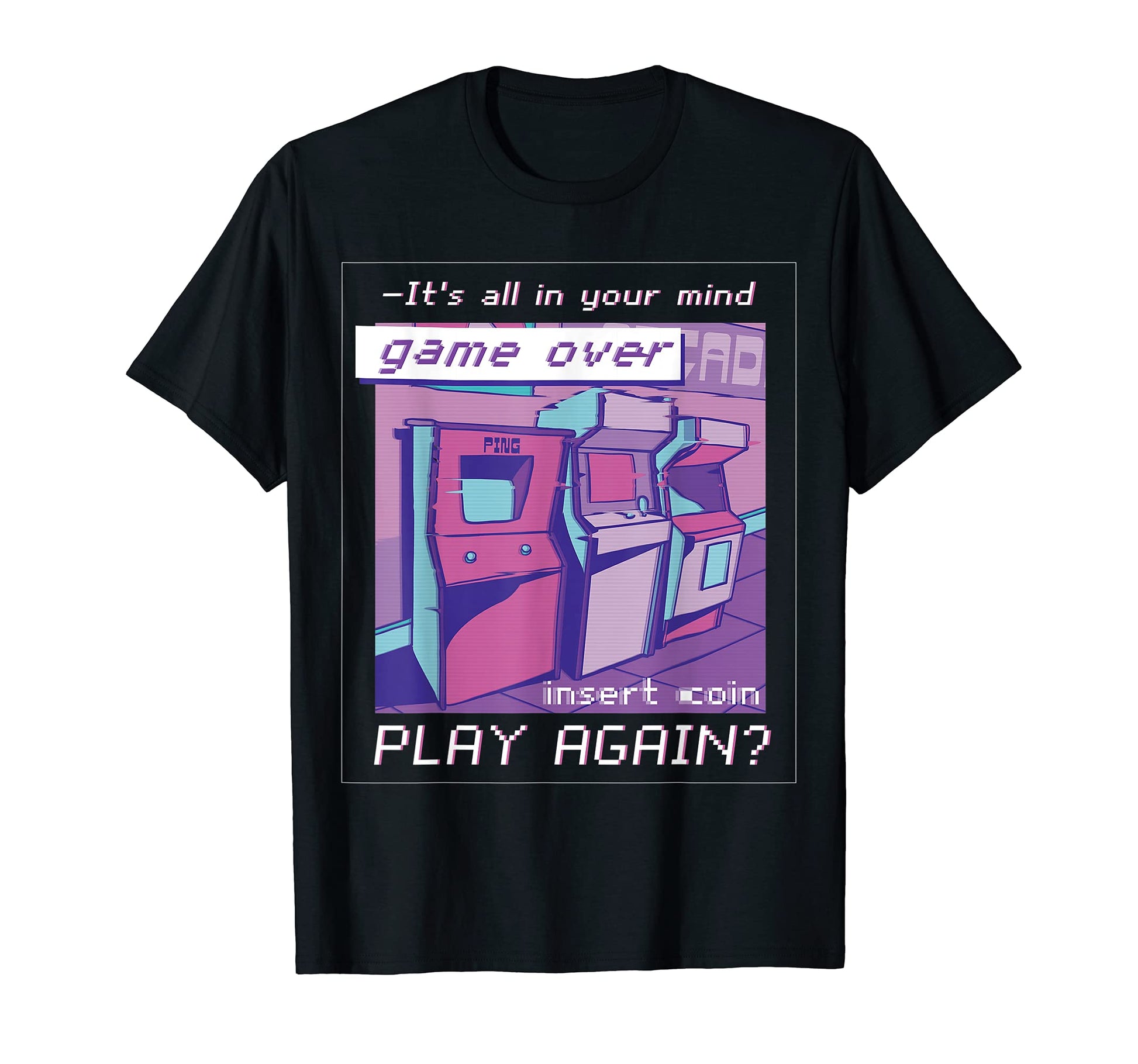 Game Arcade Vaporwave Japanese Anime T-Shirt - Novelty Apparel Men Women - T-Shirt, Sweatshirt, Hoodie